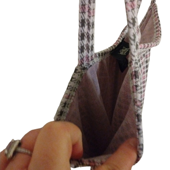 Preppy Sleeveless Polly Street Style Pink-Gray-White Gingham Belted Clueless  XL - Picture 4 of 8